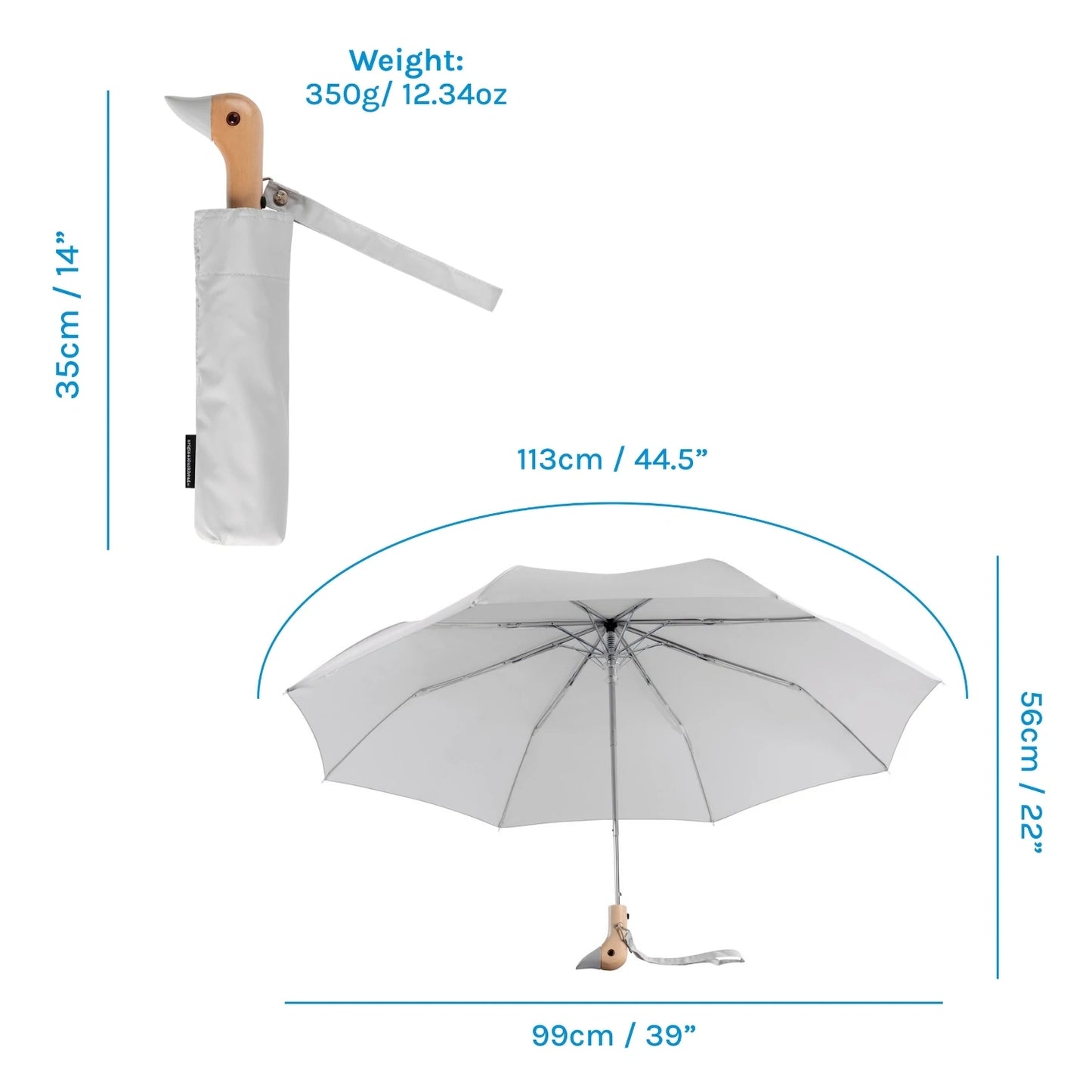 The Original Duckhead Cool Grey Umbrella